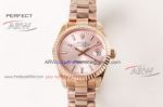 Perfect Replica Rolex Oyster Perpetual Datejust Rose Gold Pink Dial Ladies-Datejust 28  Watches